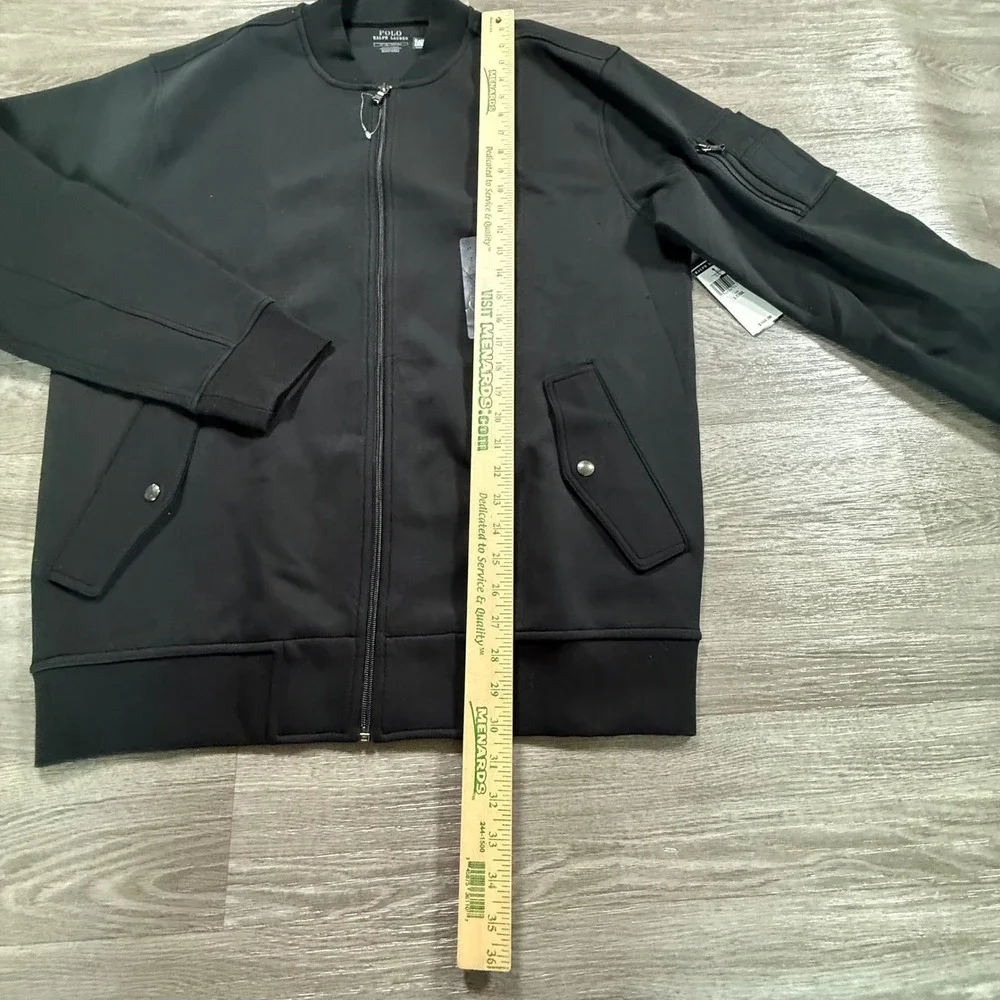 Polo Ralph Lauren Mens Black Interlock Track Jacket Bomber LT 711881521001 NWT